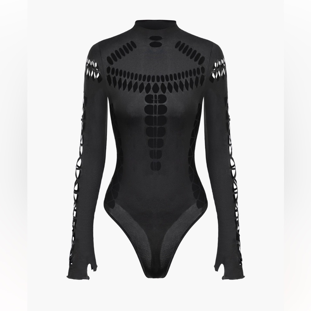 Micas Mock Neck Cut Out Bodysuit Brand New w/ Tags Size S